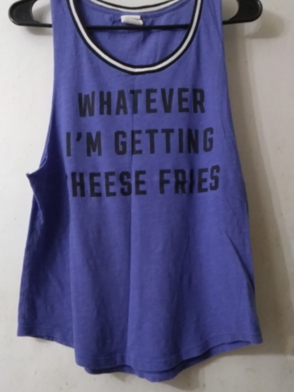 PINK Victoria's Secret Purple Graphic Tank with Contrast Trim